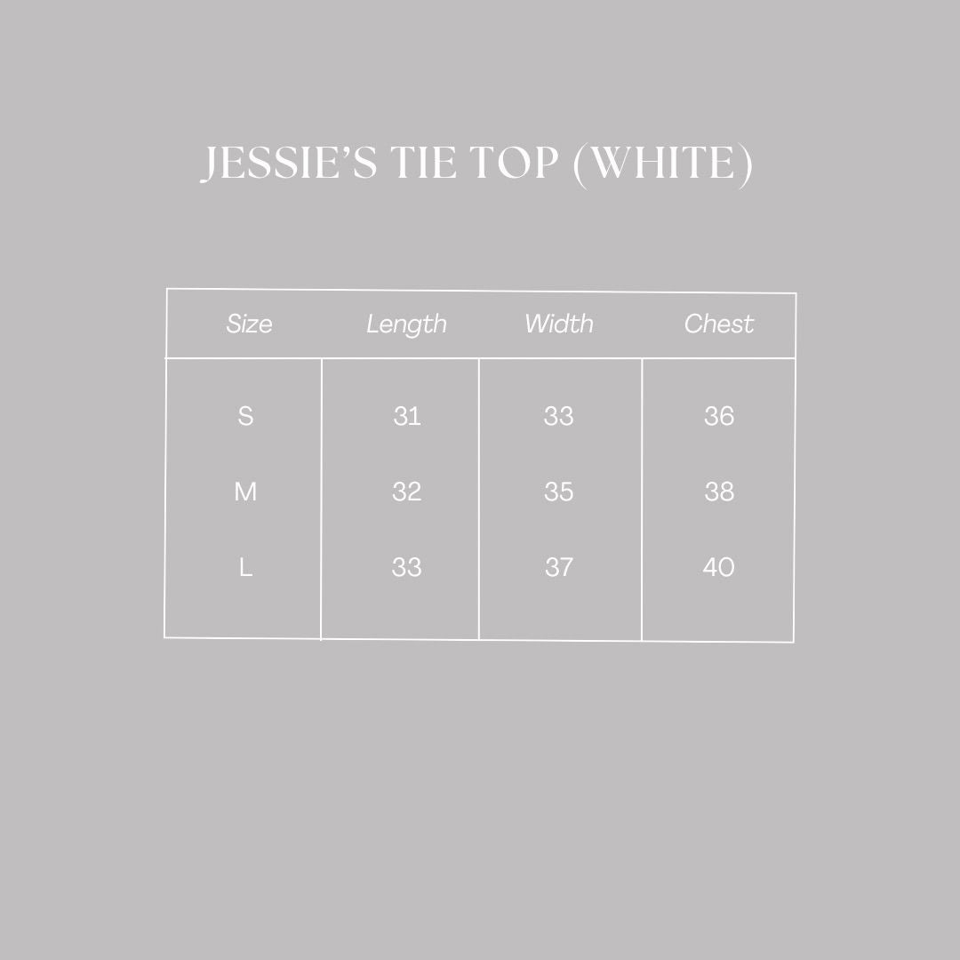 Jessie’s tie top (White)