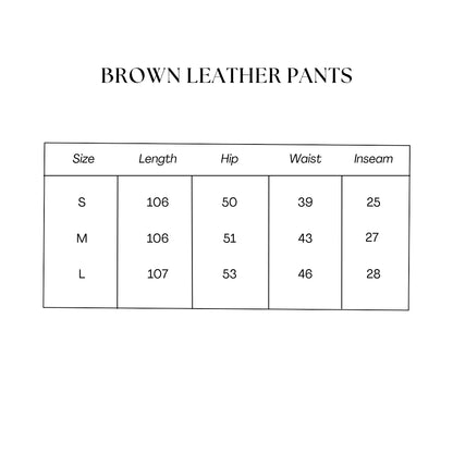 Brown Leather Pants
