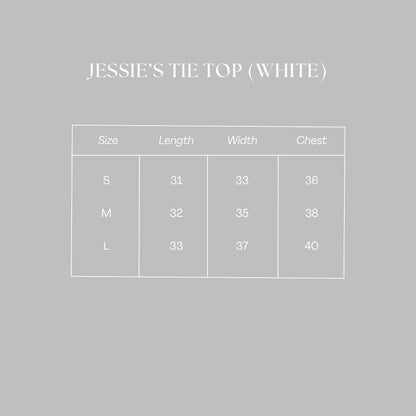 Jessie’s tie top (White)