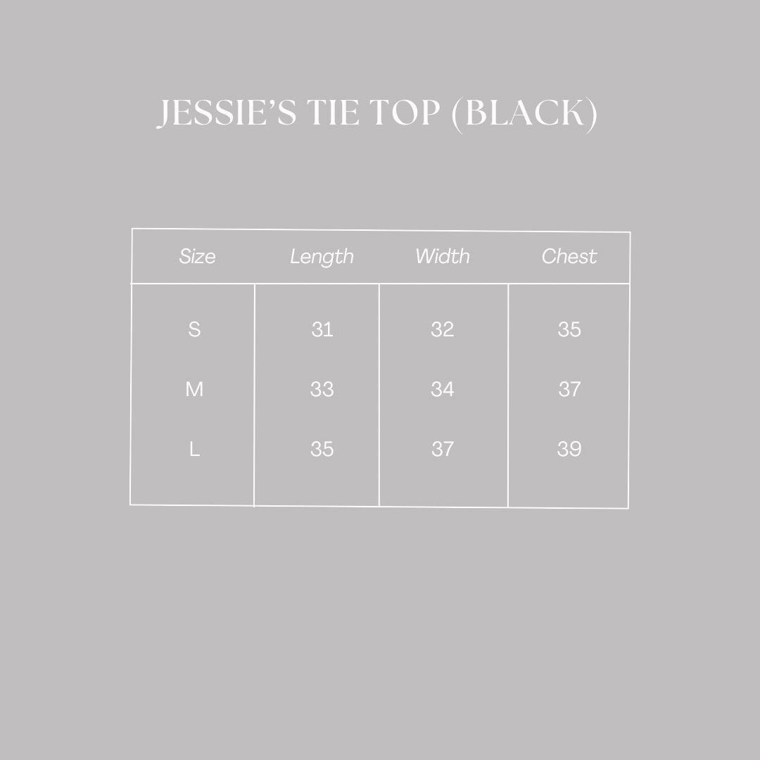 Jessie’s tie top (Black)