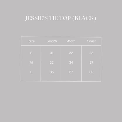 Jessie’s tie top (Black)